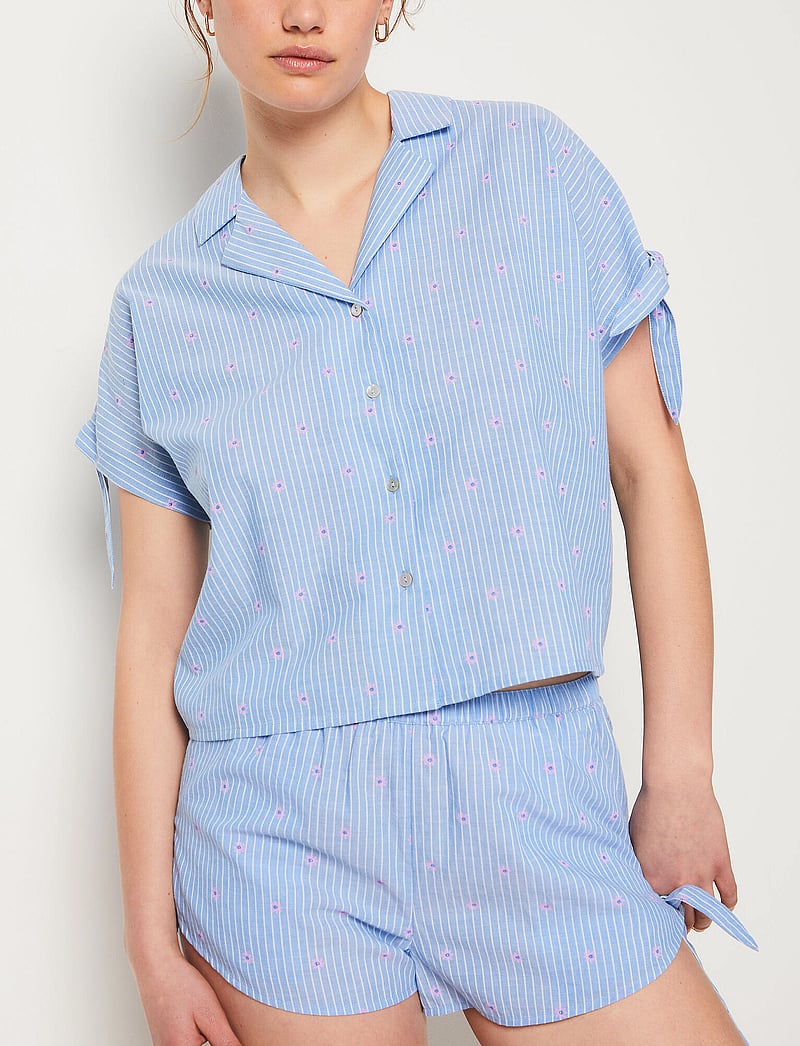 Etam - BEGONIA - PYJAMA SHIRT - oberteile - blue - 0