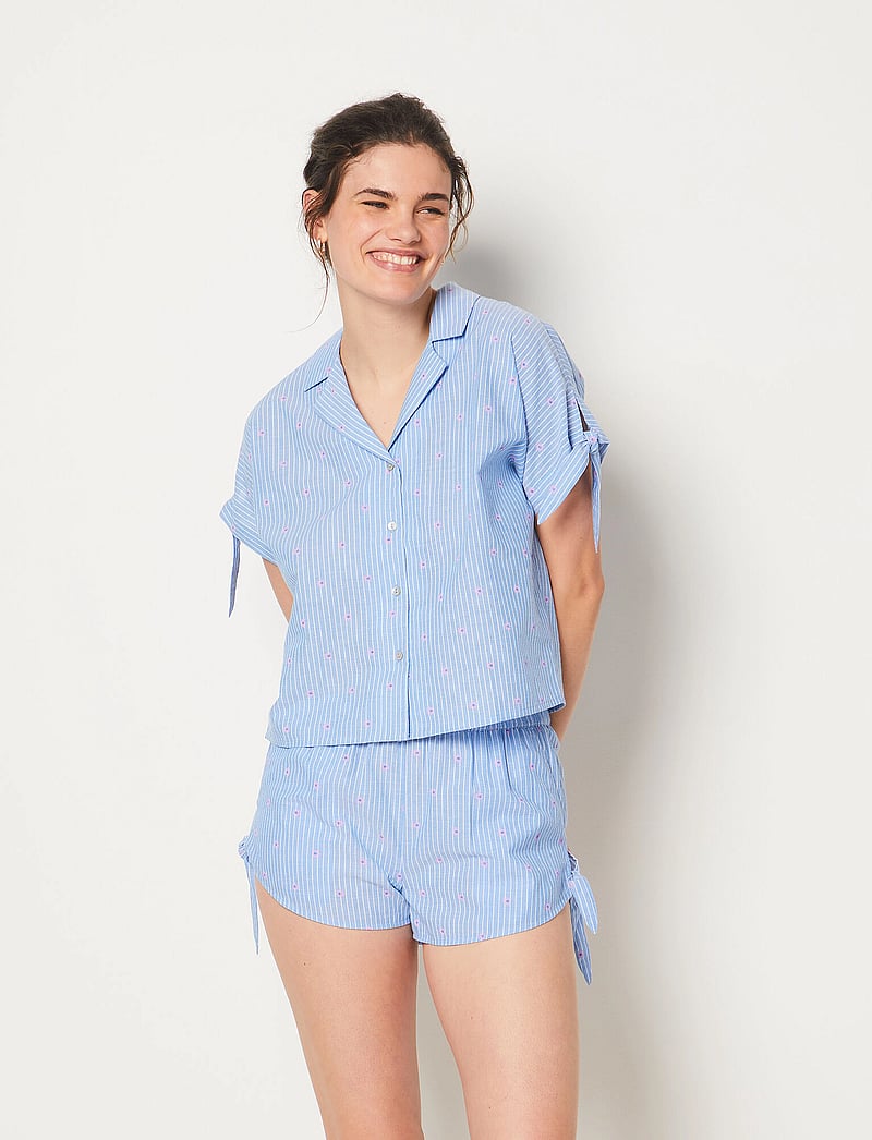 Etam - BEGONIA - PYJAMA SHIRT - oberteile - blue - 5