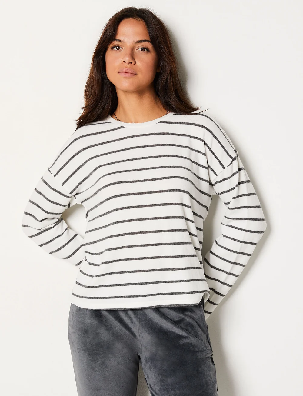 Etam - PABY - SWEATPYJAMA SHIRT - overdele - black - 0