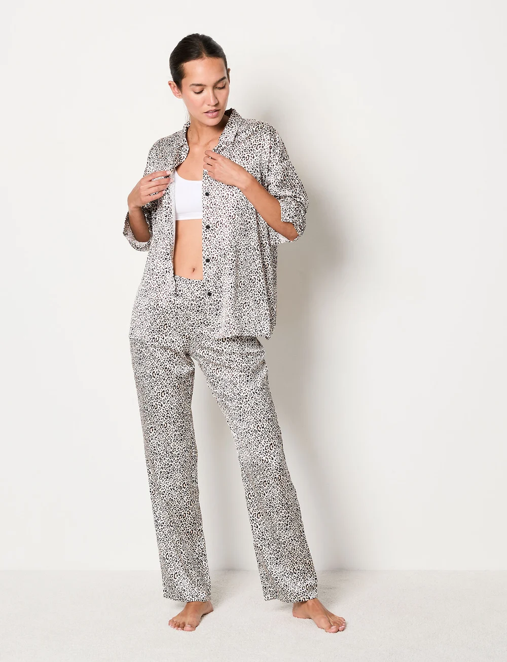 Etam - BEO - NIGHT SHIRT LONG SLEEVES - overdele - cream - 3