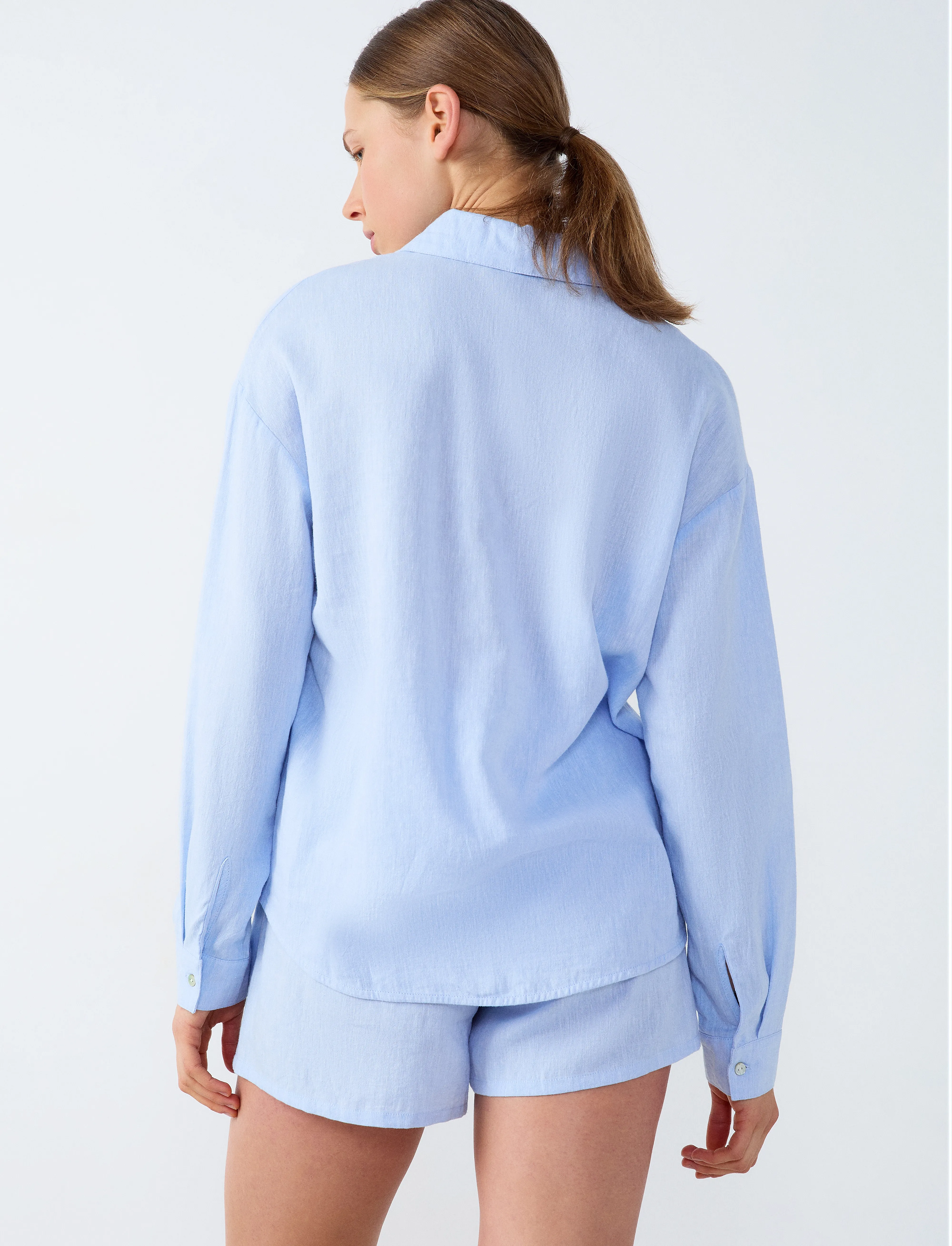 Etam - ISAME -  LONG SLEEVE PYJAMA SHIRT - oberteile - blue - 4