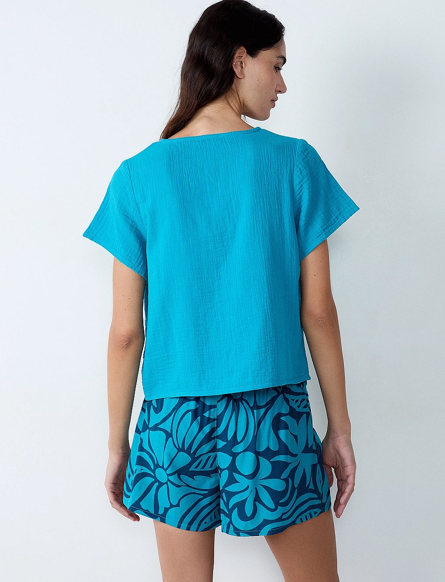 Etam - ERIN - PYJAMA SHIRT - tops - blue - 4