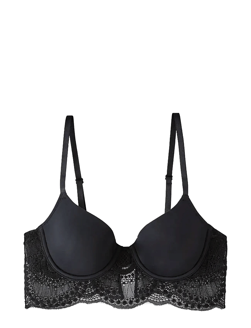 Etam - PURE INFINI LIGHT PADDED CLASSIC BRA - krūtinę pakeliančios liemenėlės - black - 0