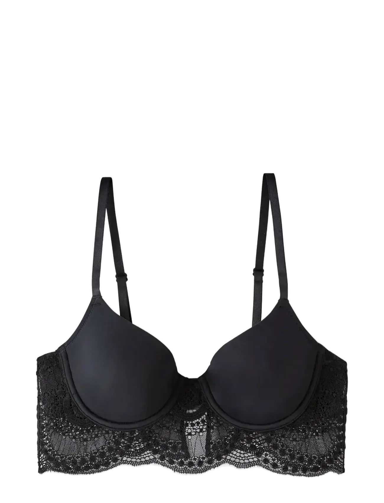 Etam PURE INFINI LIGHT PADDED CLASSIC BRA - BHs - BLACK / black