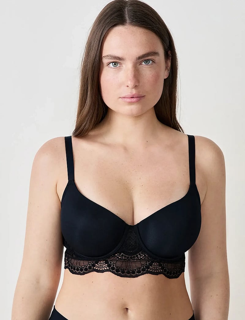 Etam - PURE INFINI LIGHT PADDED CLASSIC BRA - krūtinę pakeliančios liemenėlės - black - 3