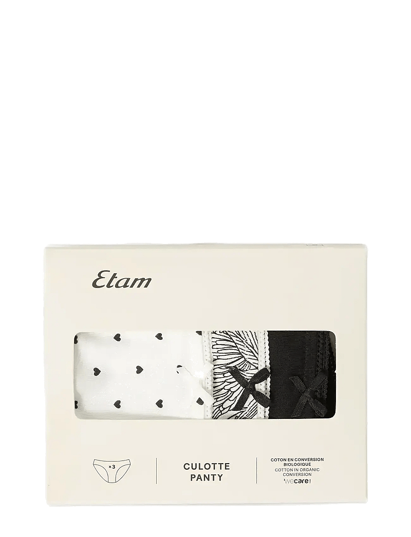 Etam - JACKIE - 3 BRIEFS - majtki - black - 2