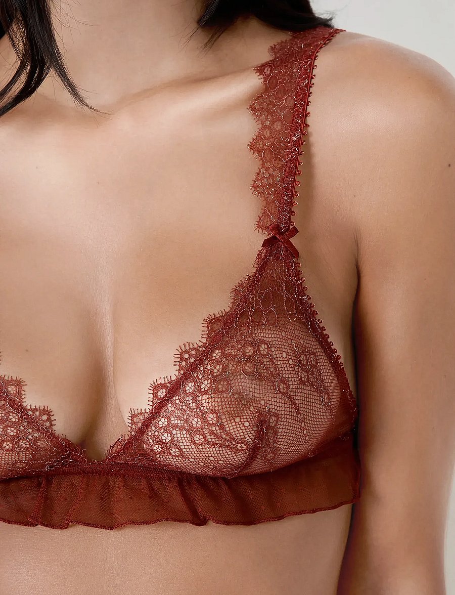 Etam - ALLUSION - WIRELESS TRIANGLE BRA - bralette - brown - 2