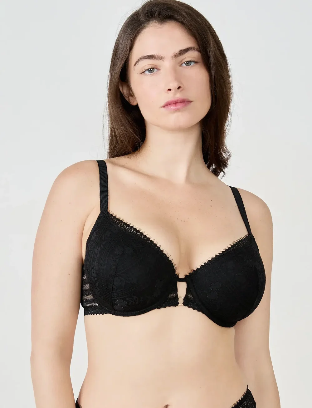 Etam - AURA - LIGHT PADDED CLASSIC BRA - push up bh'er - black - 4