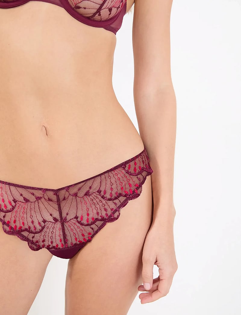 Etam - NAYADE - TANGA - brazilian slips - garnet red - 5