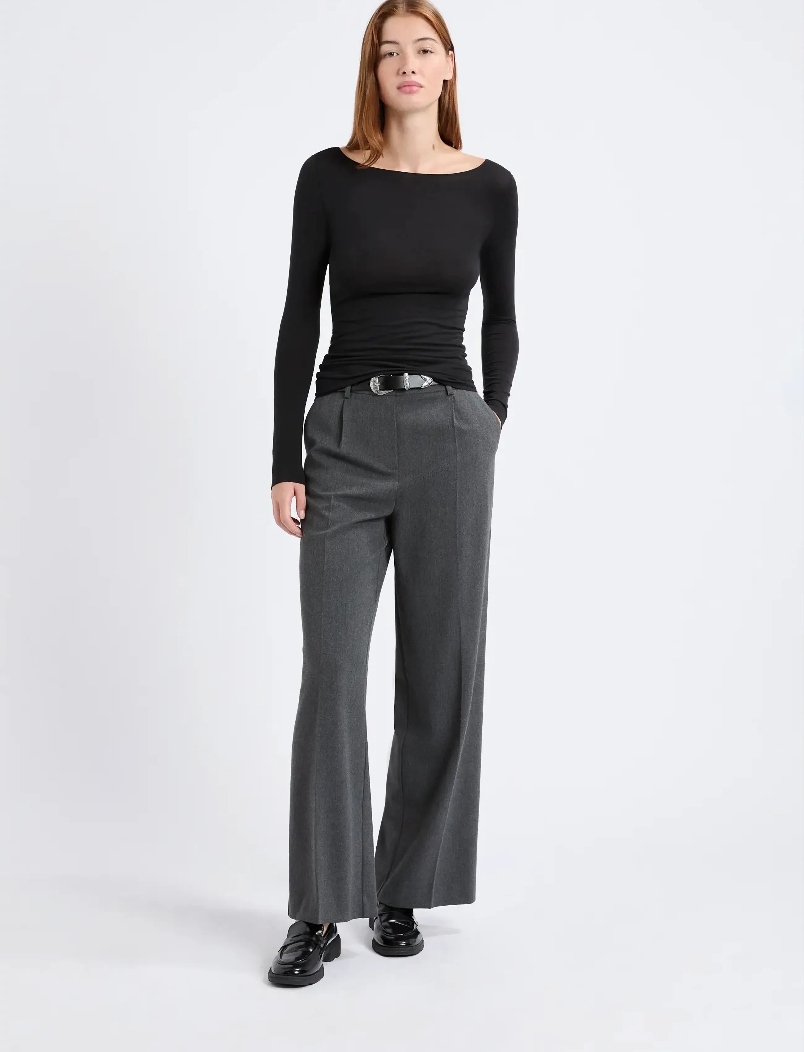 Etam - WARME UP - LONG SLEEVE T-SHIRT BOAT NECK - black - 2