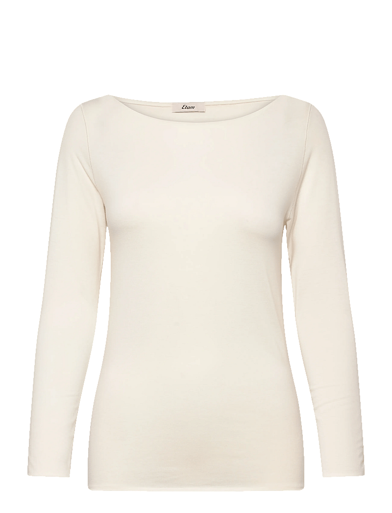 Etam - WARME UP - LONG SLEEVE T-SHIRT BOAT NECK - topy z długimi rękawami - ecru - 1