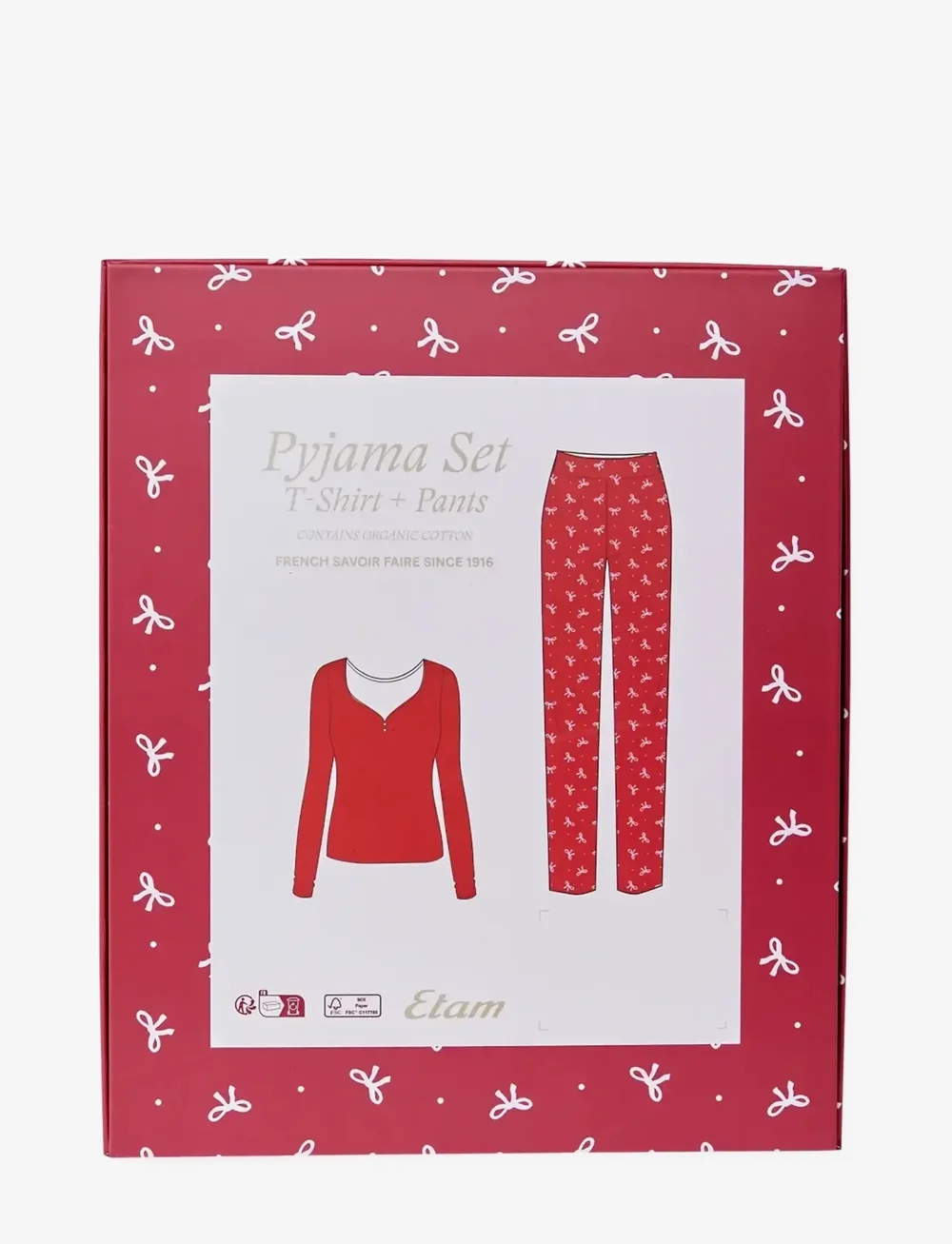 Etam - MISKITA - 2 PCS PYJAMA - julepyjamas - red - 2