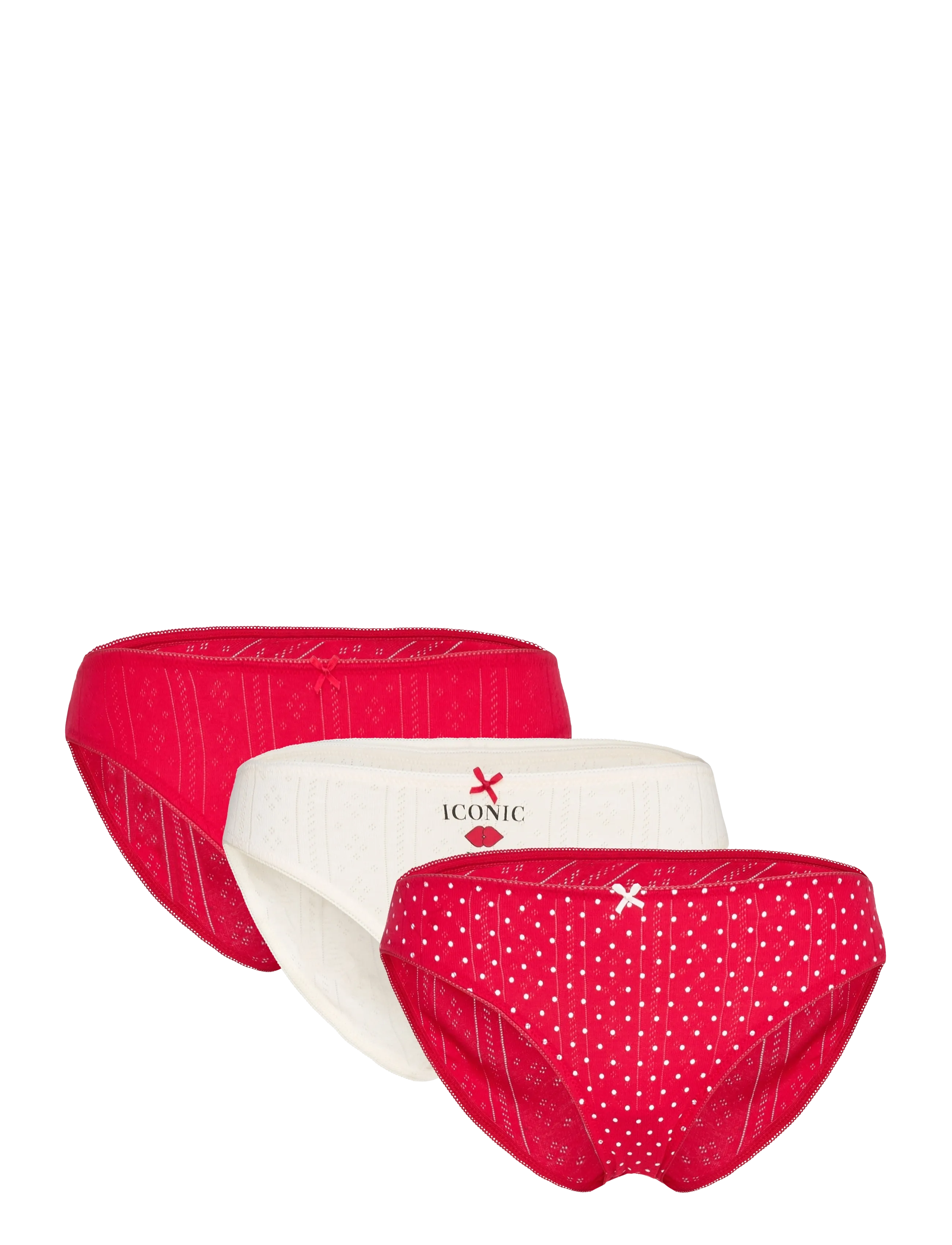 Etam JOLLY - 3 SLIPS - Trusser - RED / red