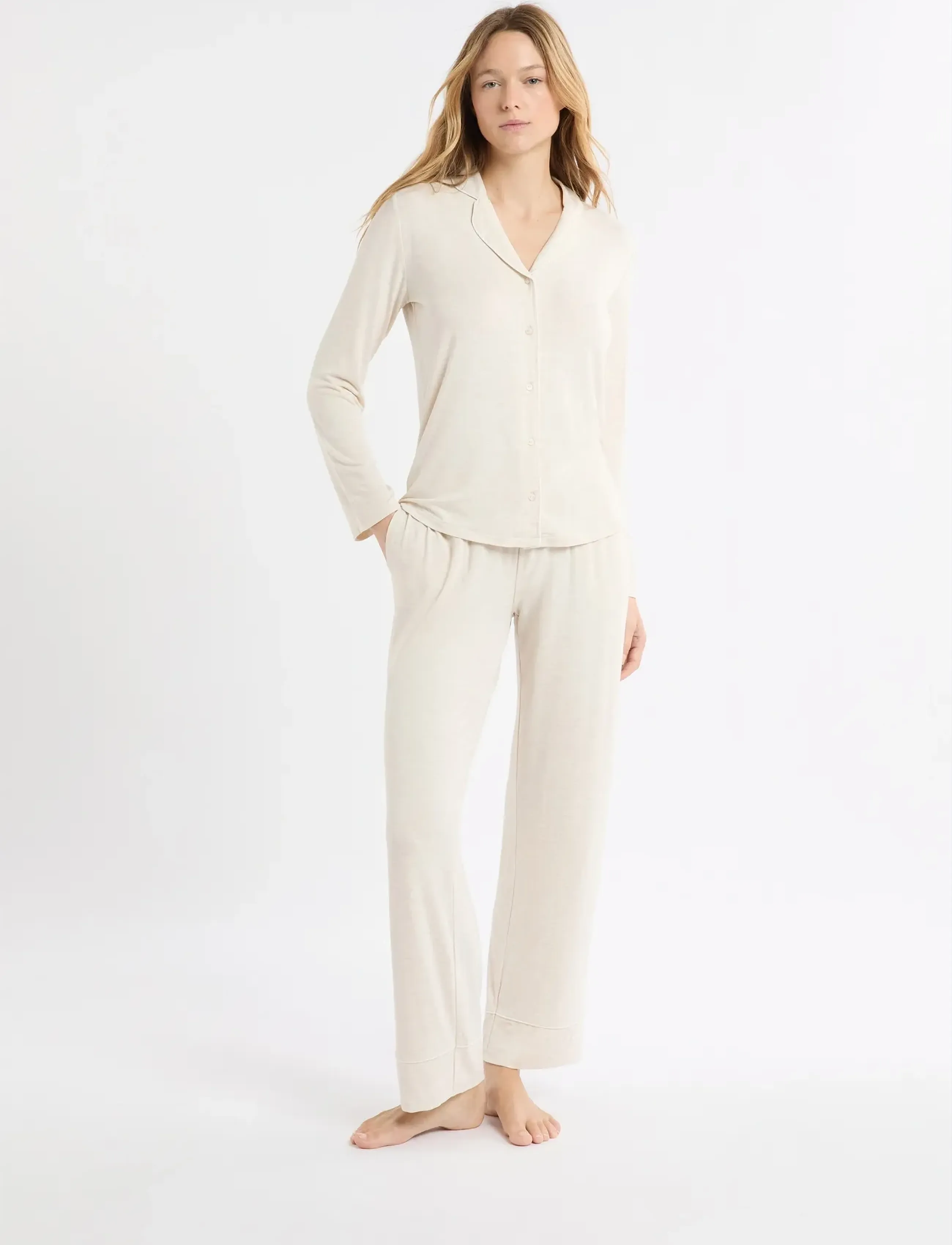 Etam LUDVIKA - 2 PCS PYJAMA - Etam - BEIGE / cream