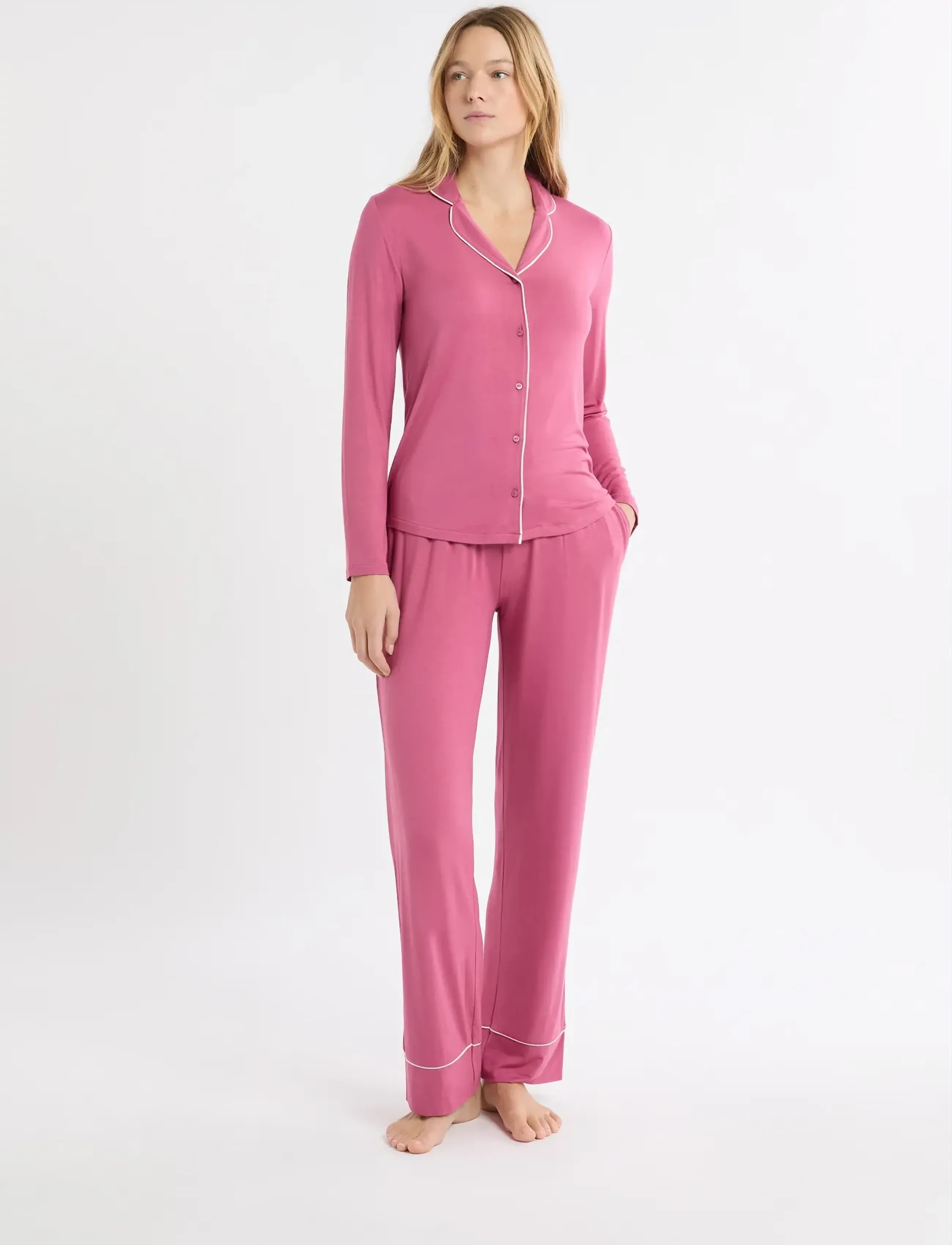 Etam LUDVIKA - 2 PCS PYJAMA - Etam - PINK / pink/rose