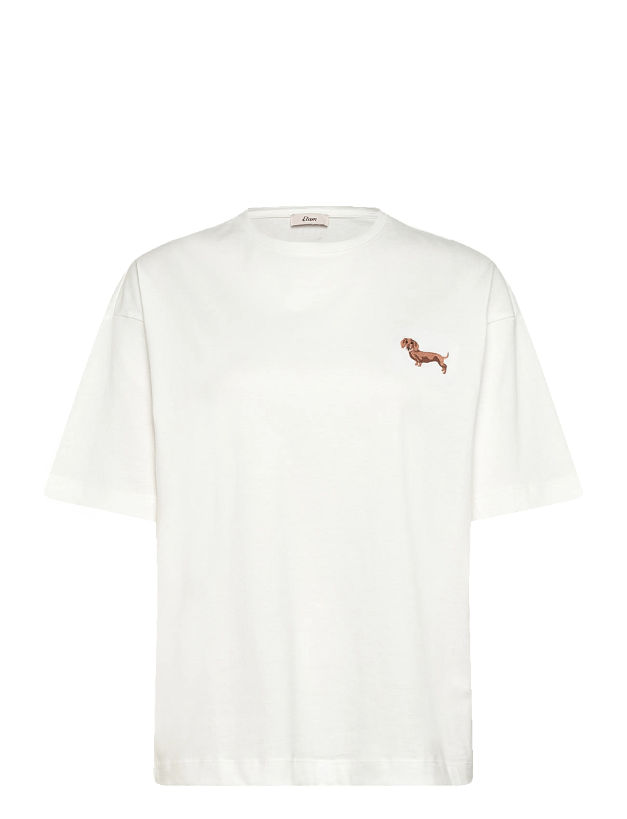 Etam - HUG - SHORT SLEEVE TEE SHIRT - Överdelar - cream - 1