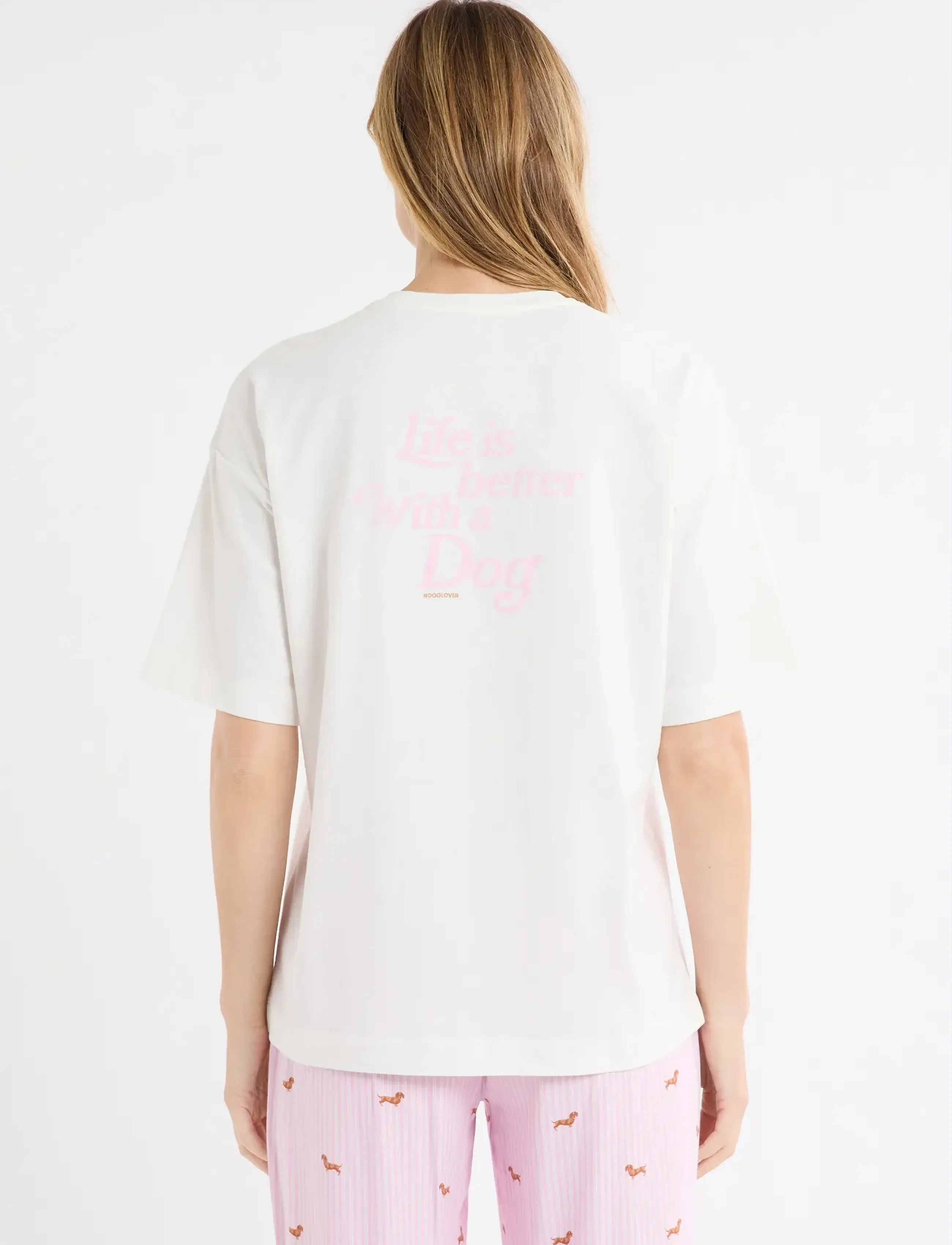 Etam - HUG - SHORT SLEEVE TEE SHIRT - tops - cream - 4