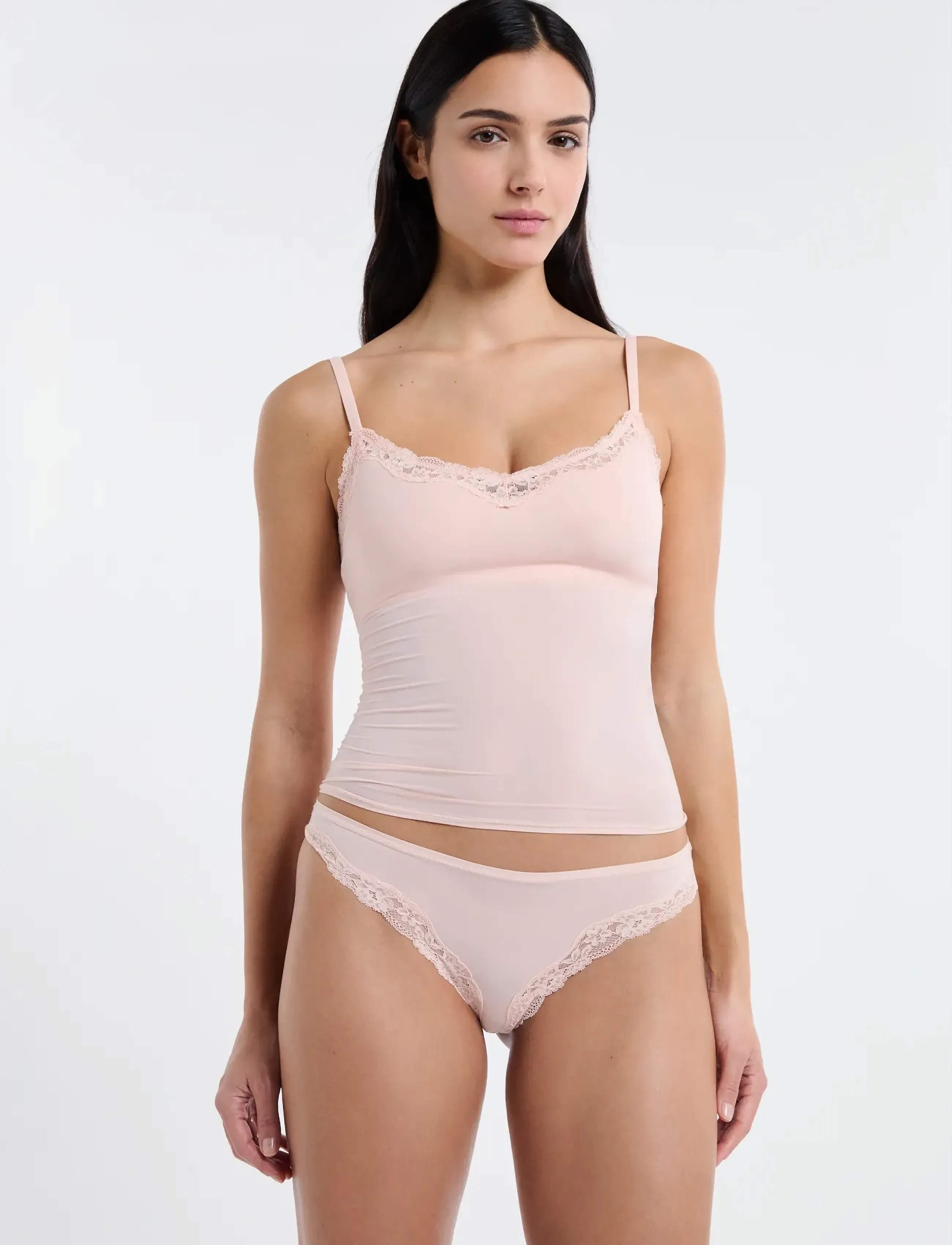 Etam PURE SOFT LACE - TANGA - Etam - PINK / pink/rose