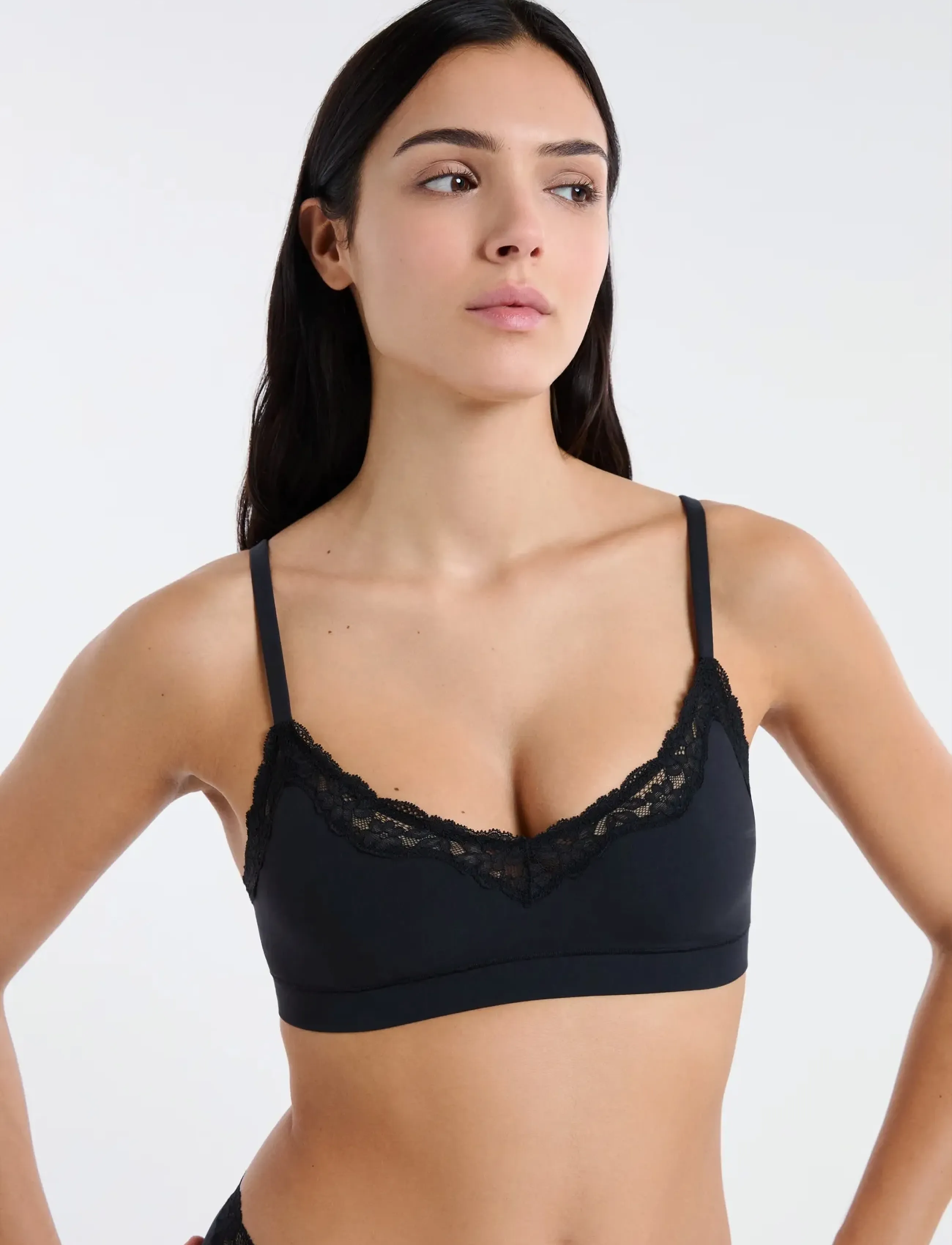 Etam - PURE SOFT LACE - BRALETTE - rinnahoidja - black - 5