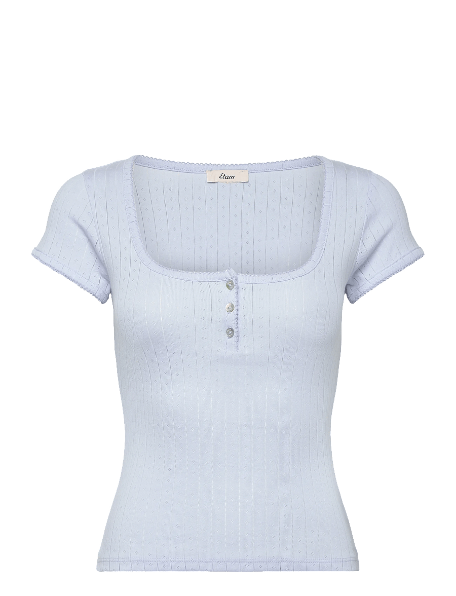 Etam - KATELL - SHORT SLEEVE T SHIRT - oberteile - blue - 1