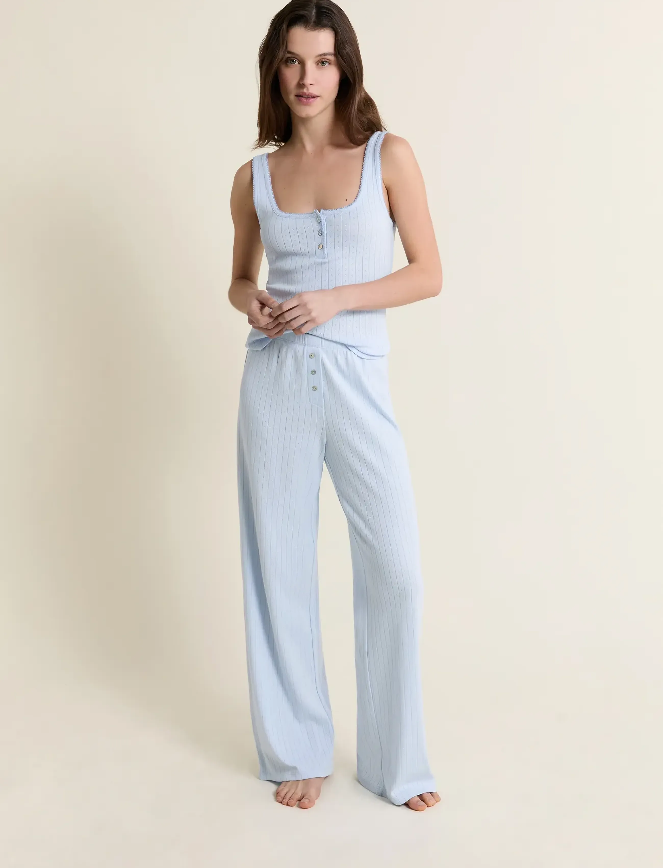 Etam Katell - Trousers, XL, Blue, Nat- Og Loungewear > Bukser, Dame