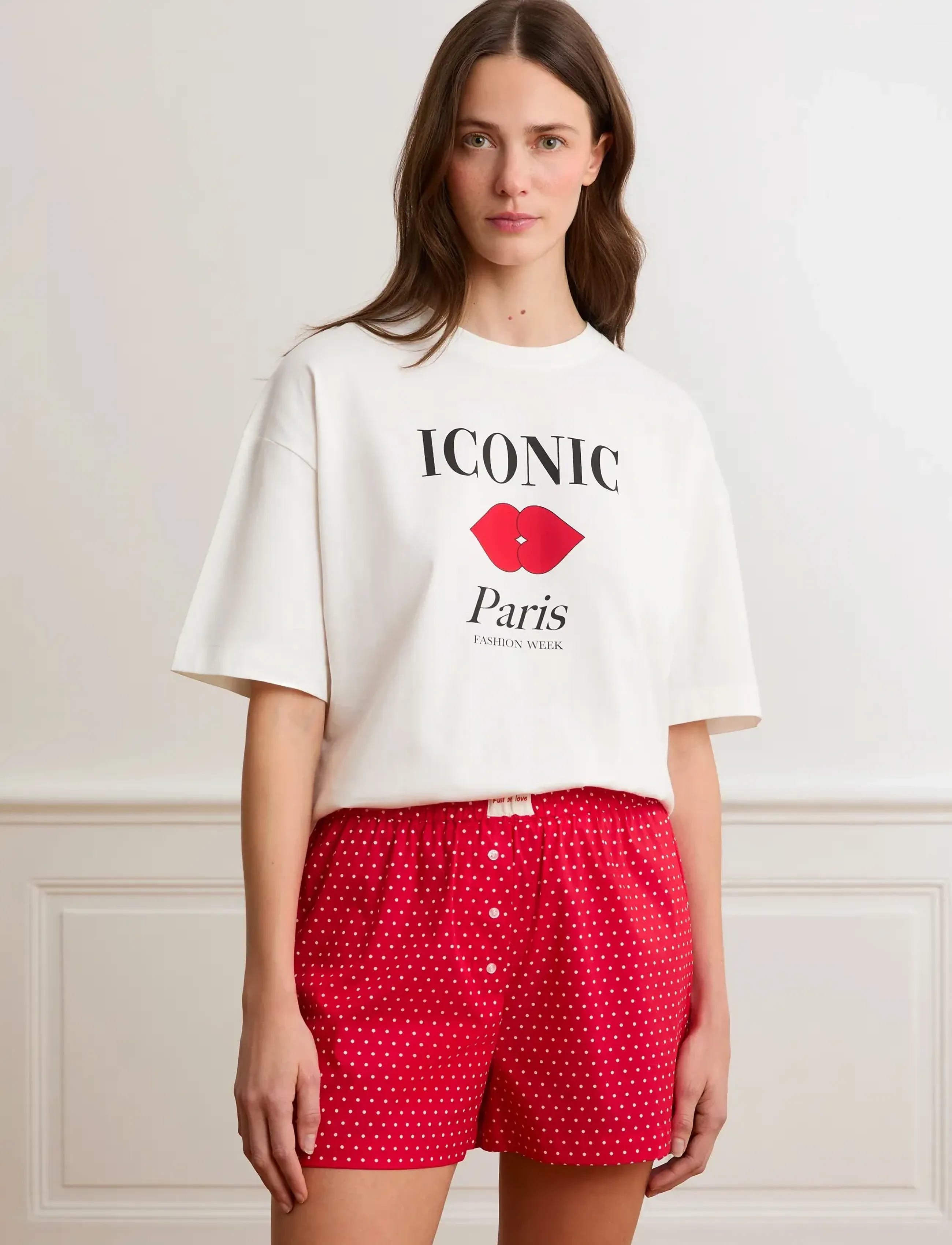Etam Iconic Short Sleeve Tee Shirt, S, Night & Loungewear, Weiß - Oberteile, Frauen