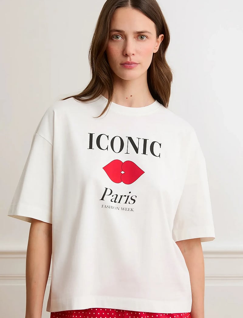 Etam - ICONIC - SHORT SLEEVE TEE SHIRT - oberteile - white - 2