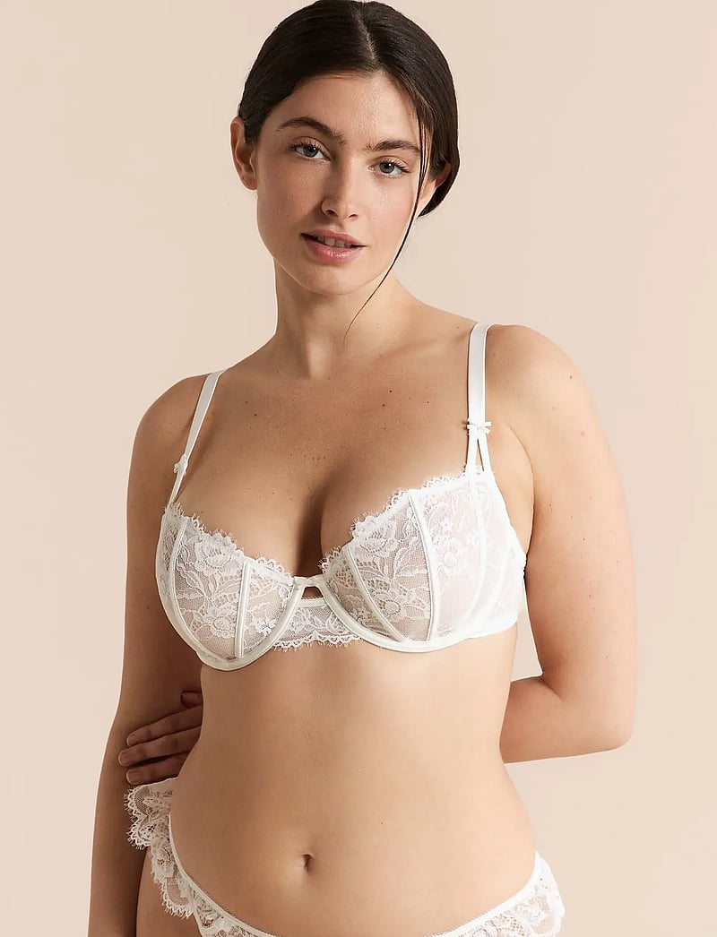 Etam - BELOVED - CLASSIC BRA - balconette-rinnahoidjad - white - 4