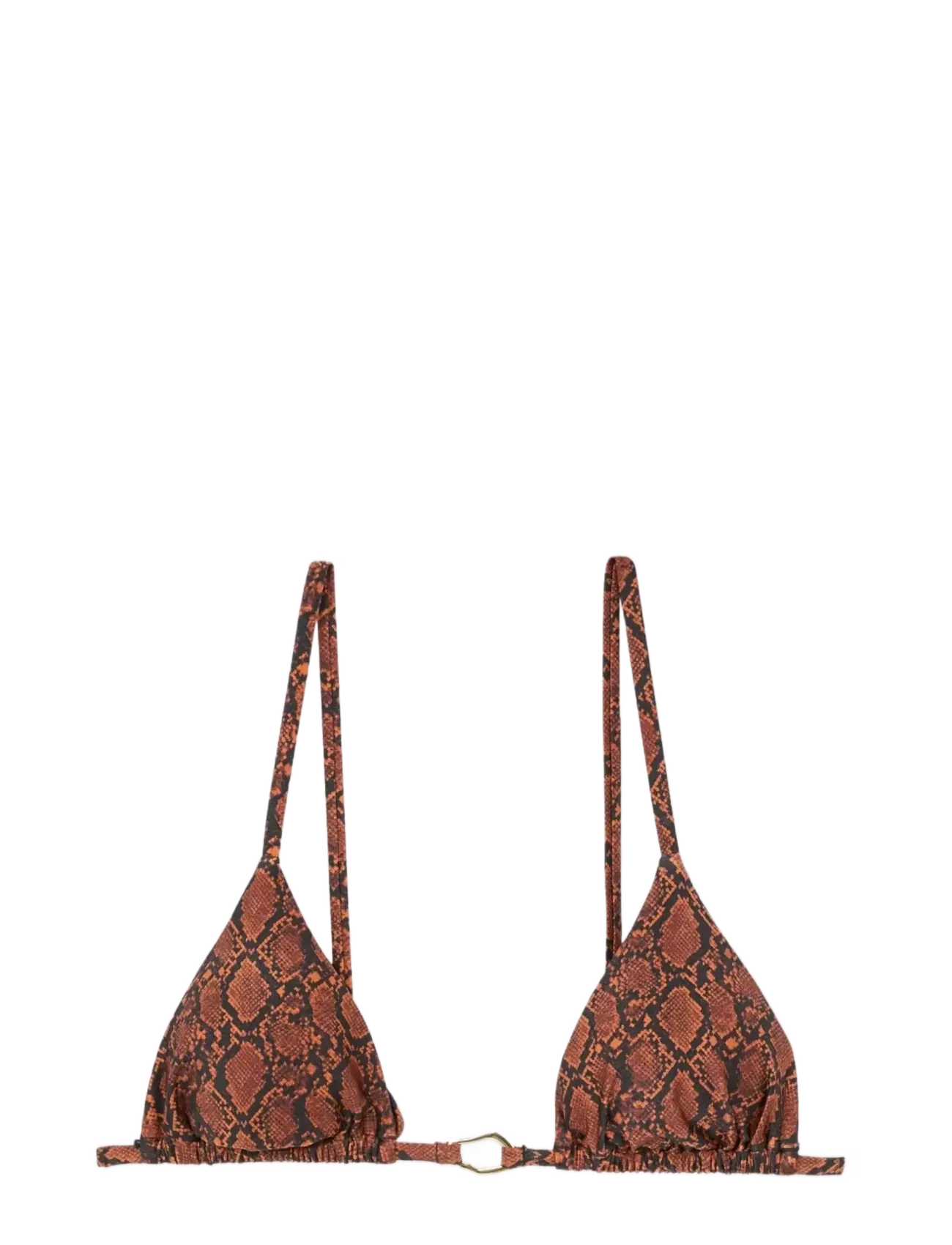 Etam ZEPHIRO - WIRELESS TRIANGLE BRA - Maillots de bain - BROWN / brown