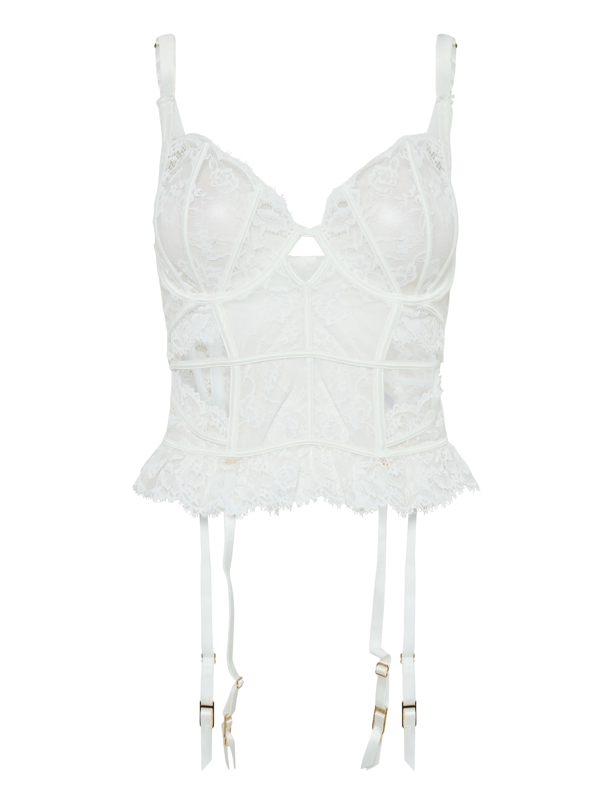 Etam Beloved Bustier, Kvinder, Strømpebåndsbustier, Hvid, Str: 90