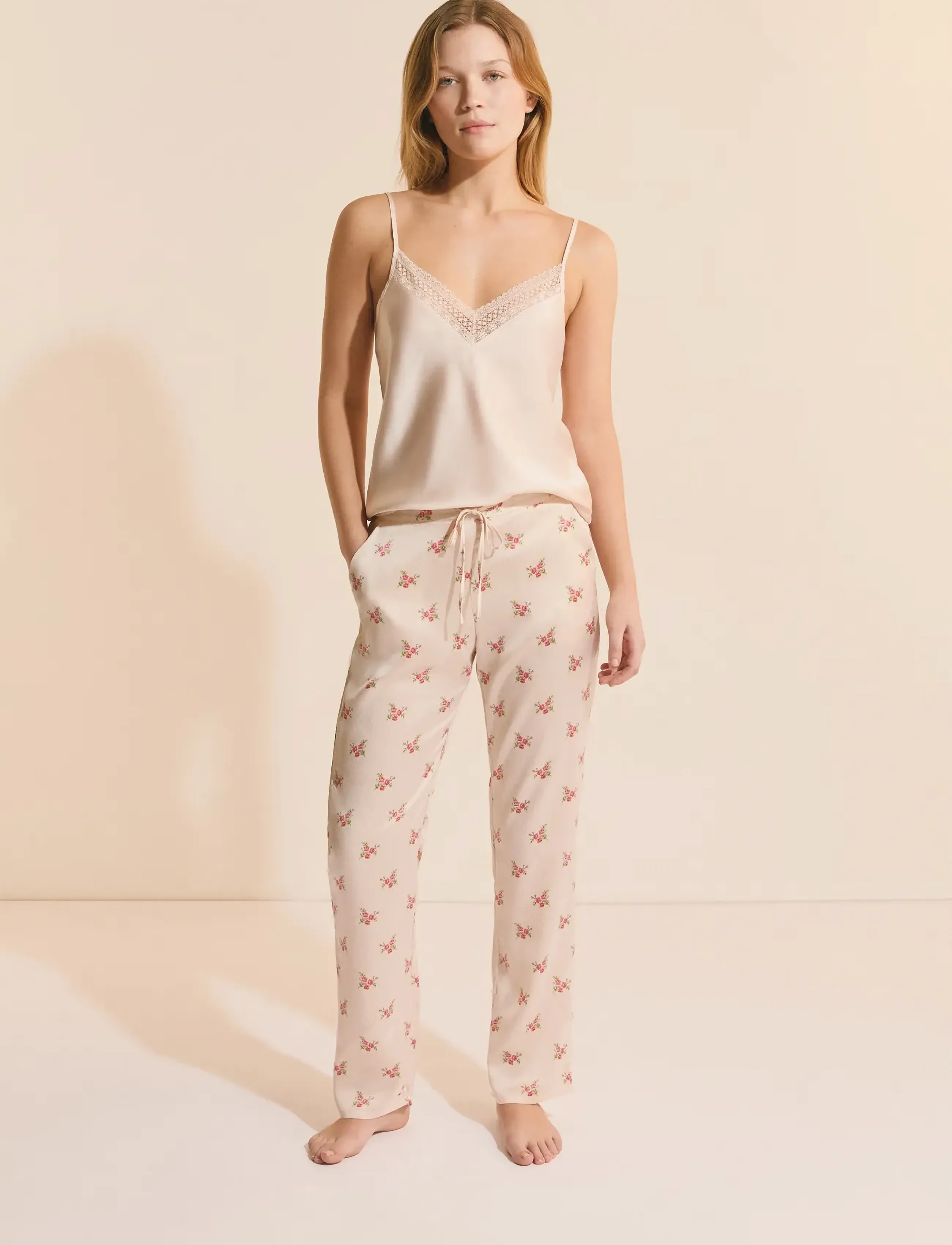 Etam Olena 3 Pcs Pyjama, Kvinder, Pyjamas Robe, Pink, Str: M