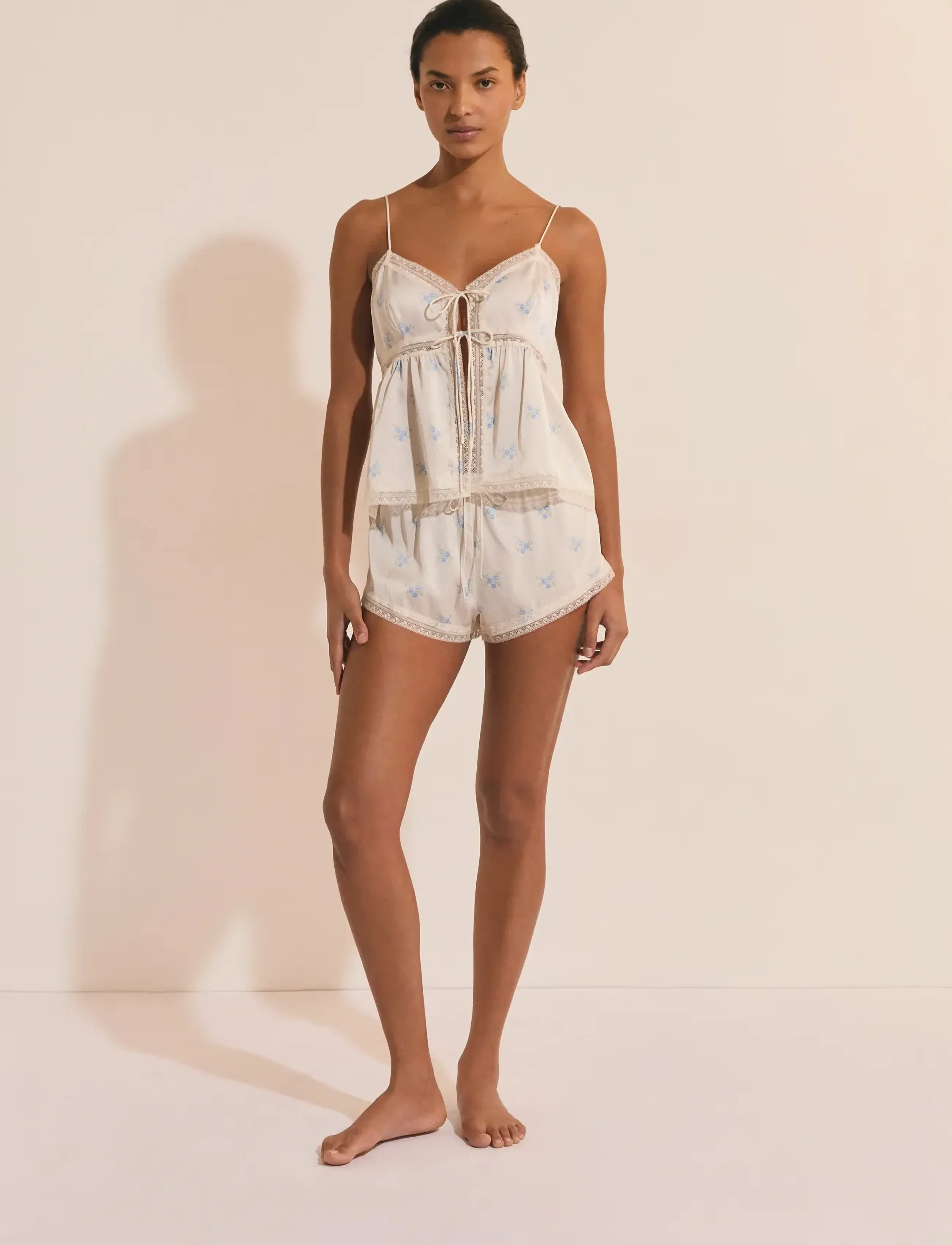 Etam Noreen Pyjama Top, S, Night & Loungewear, Creme - Oberteile, Frauen