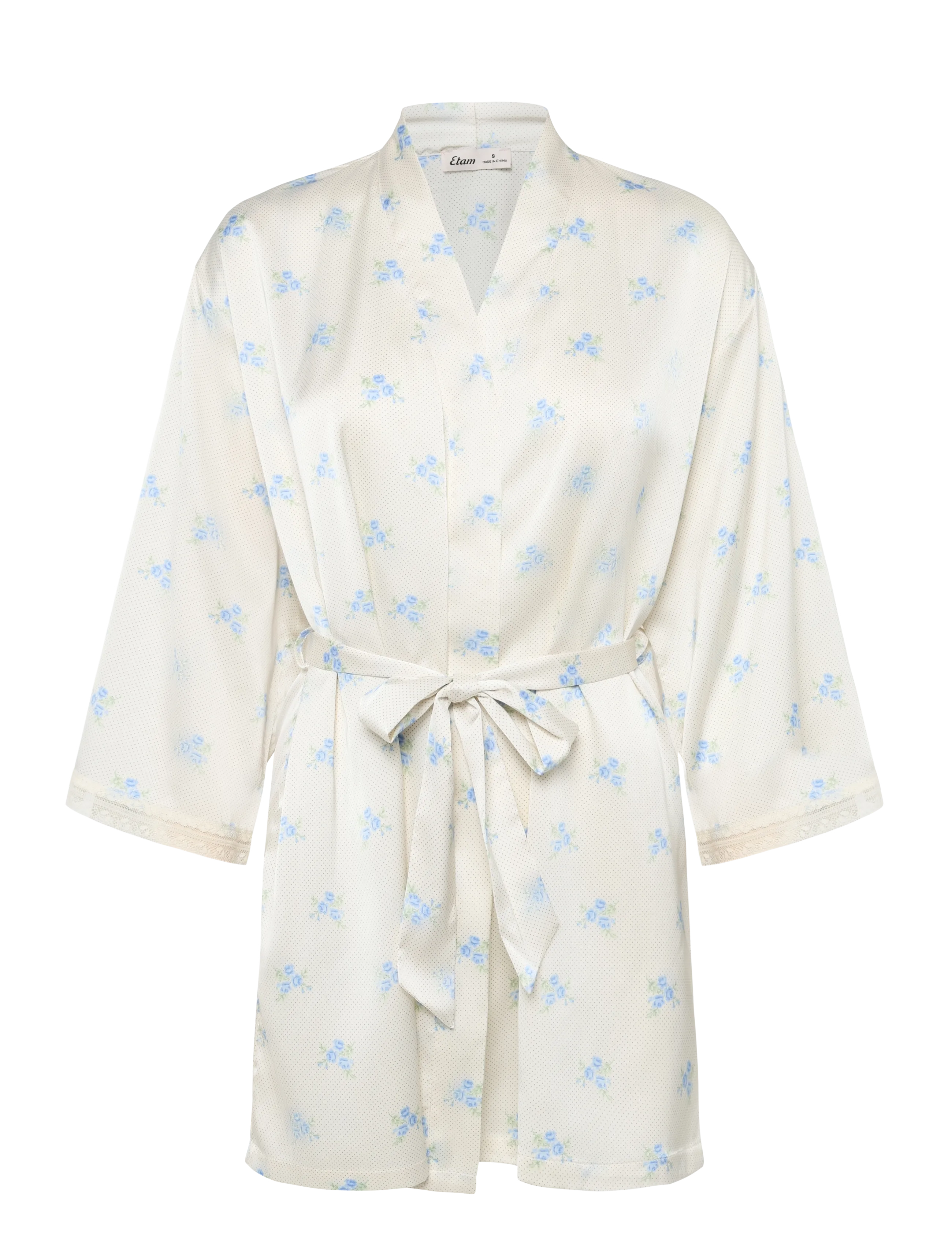 Etam Noreen Deshabille, Kvinder, Kimono Morgenkåbe, Cream, Str: L