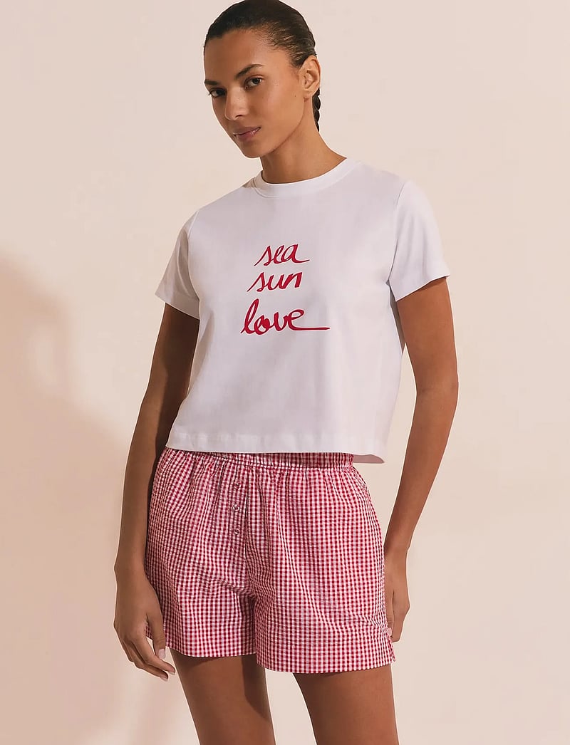 Etam - YLENA PYJAMA SHORT - natshorts - red - 0