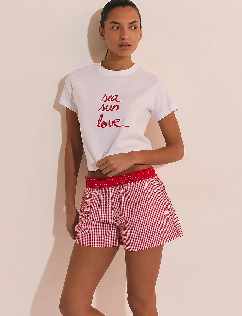 Etam - YLENA PYJAMA SHORT - natshorts - red - 3