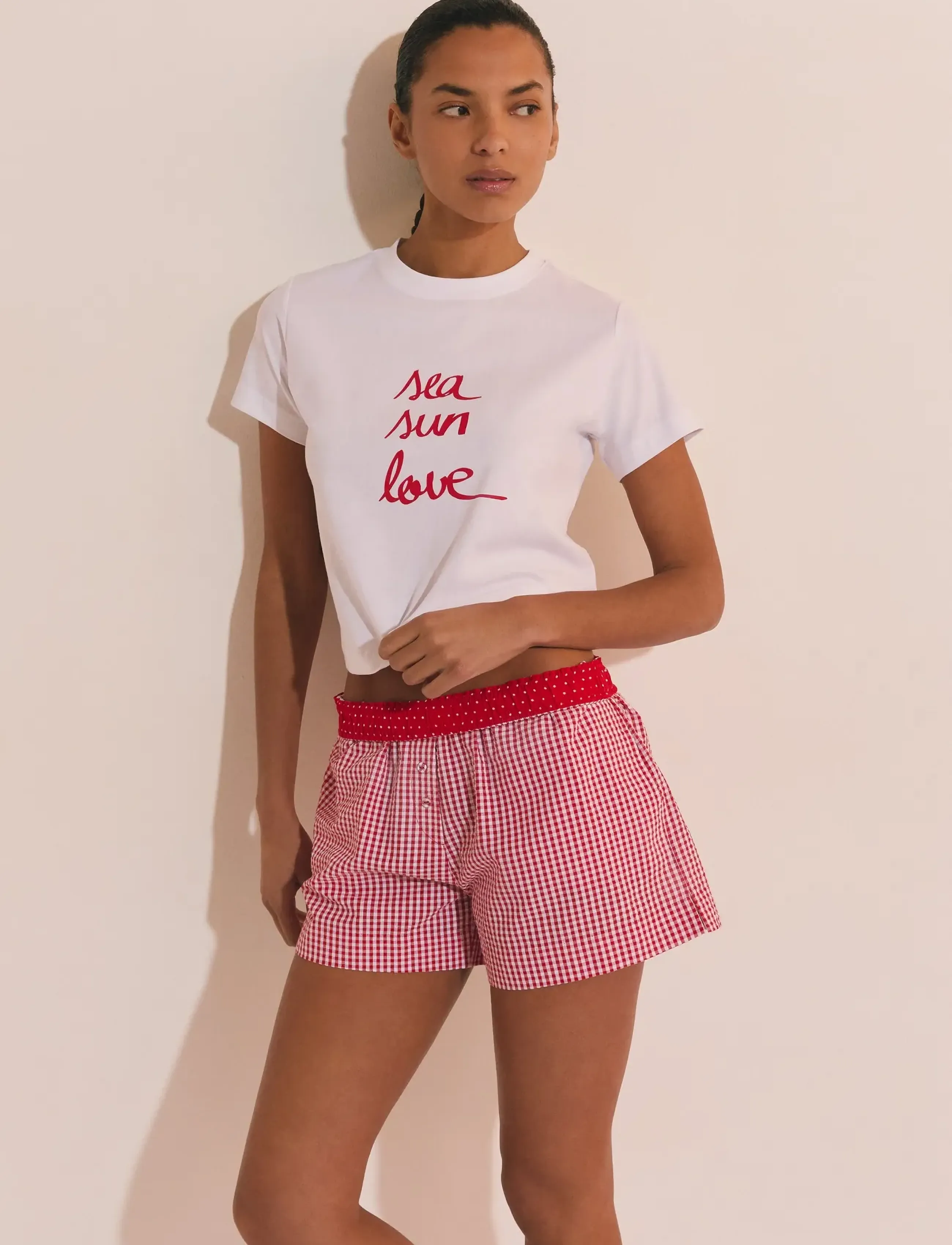 Etam - YLENA  PYJAMA SHORT - shorts - red - 3