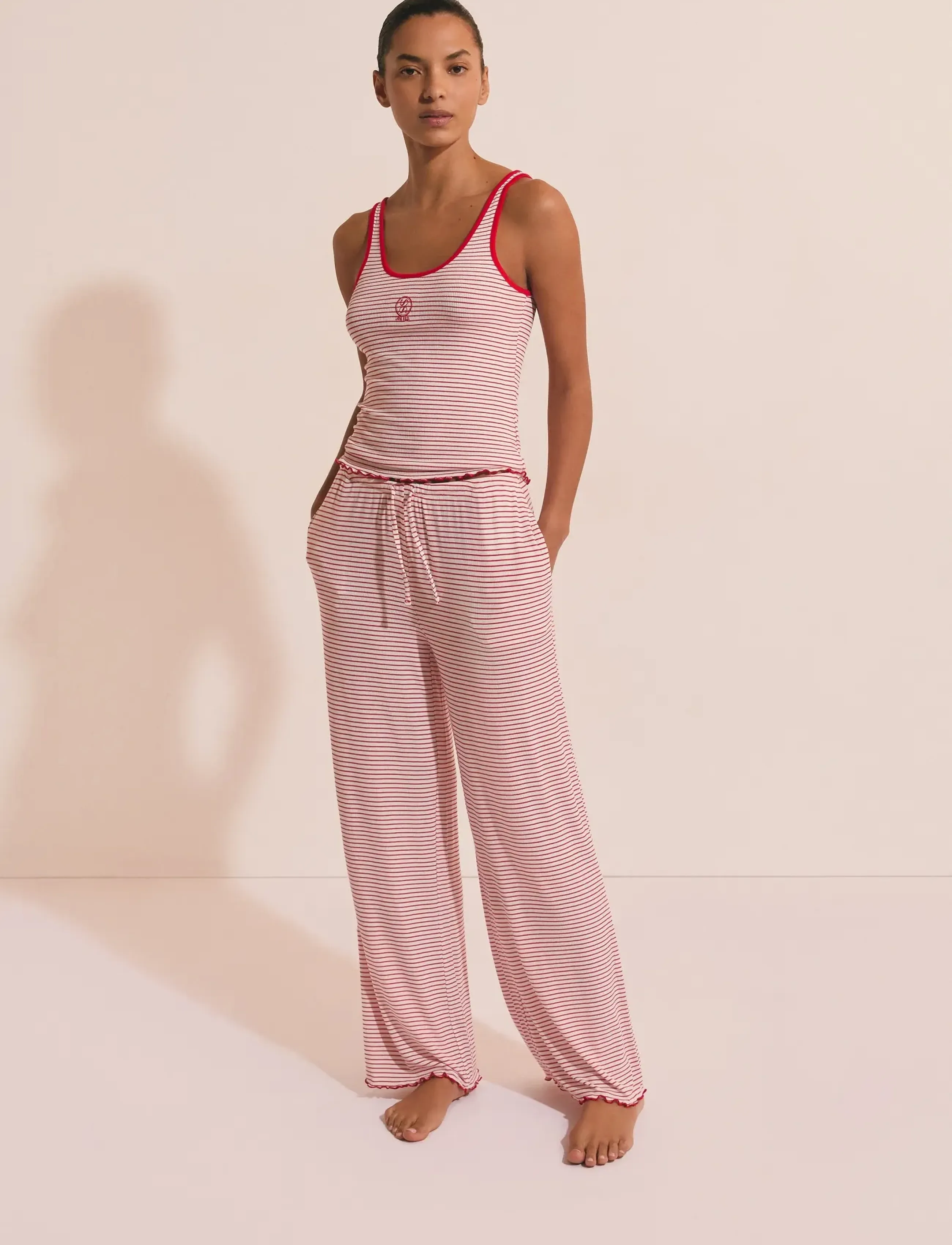 Etam Yisia Pyjama Top, XS, Night & Loungewear, Rot - Oberteile, Frauen