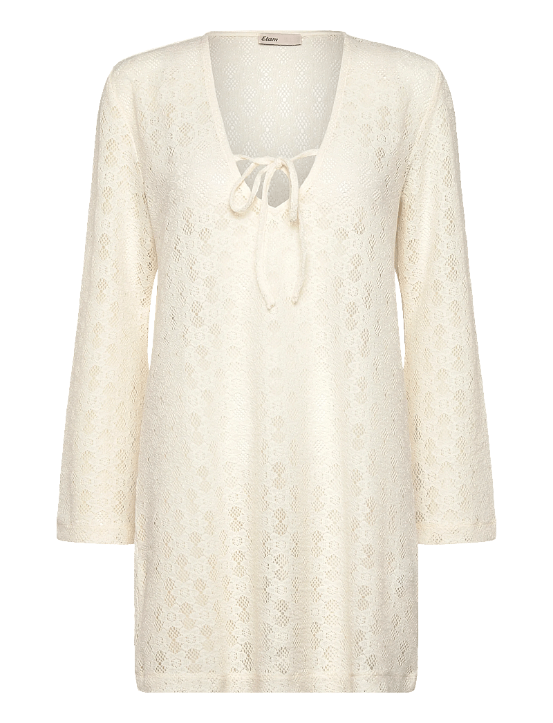 Etam - FLOWER BEACHWEAR ROBE - paplūdimio apranga - white - 0