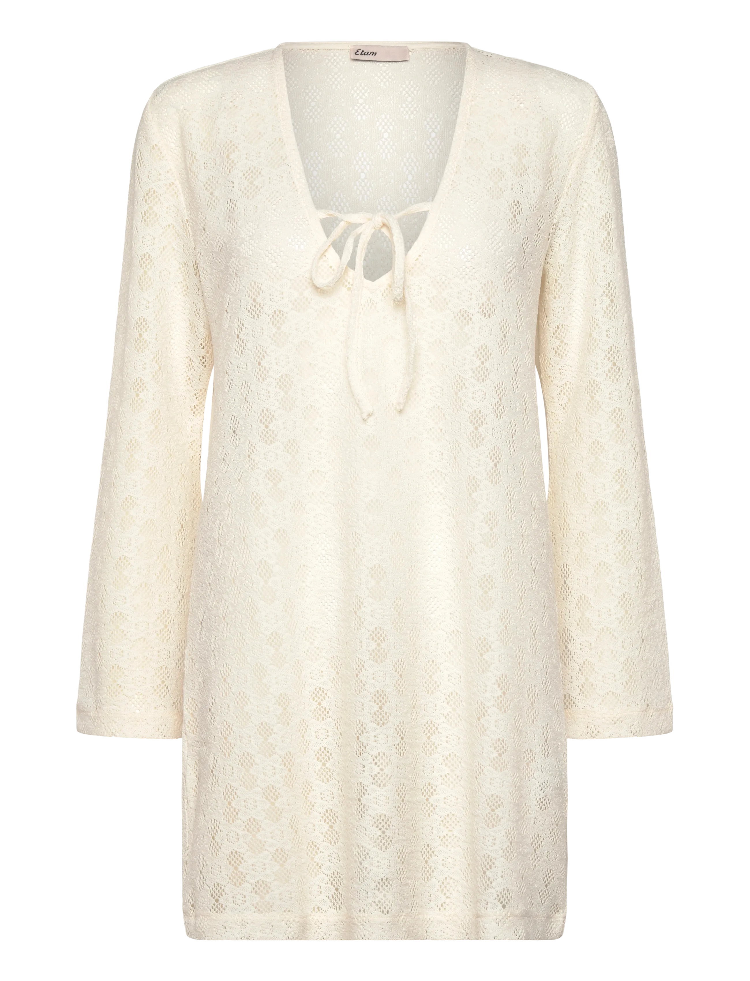 Etam FLOWER BEACHWEAR ROBE - Strandmode - WHITE / white