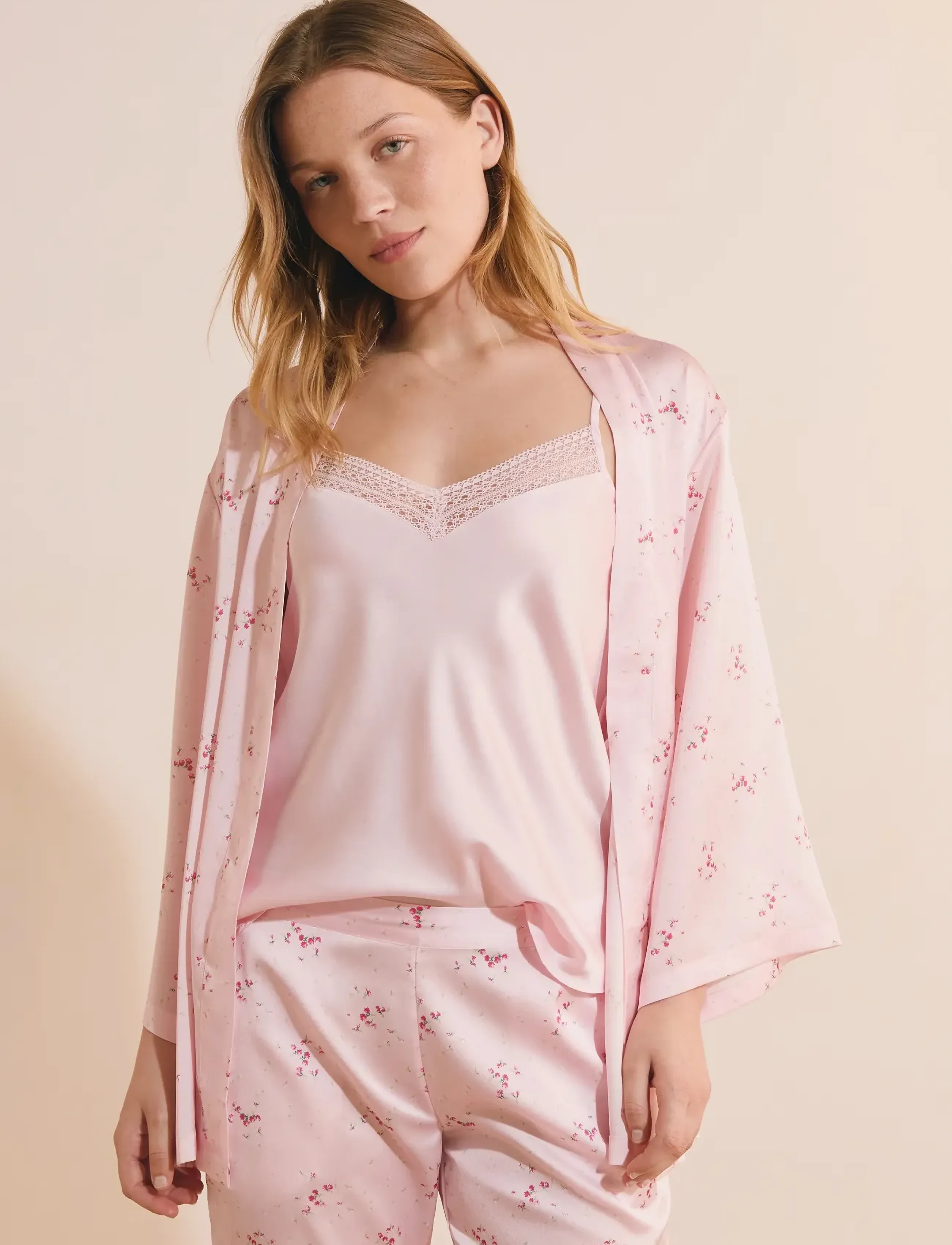 Etam - FIOCCO -  3-PIECES PYJAMA - pyjamas - pink - 3