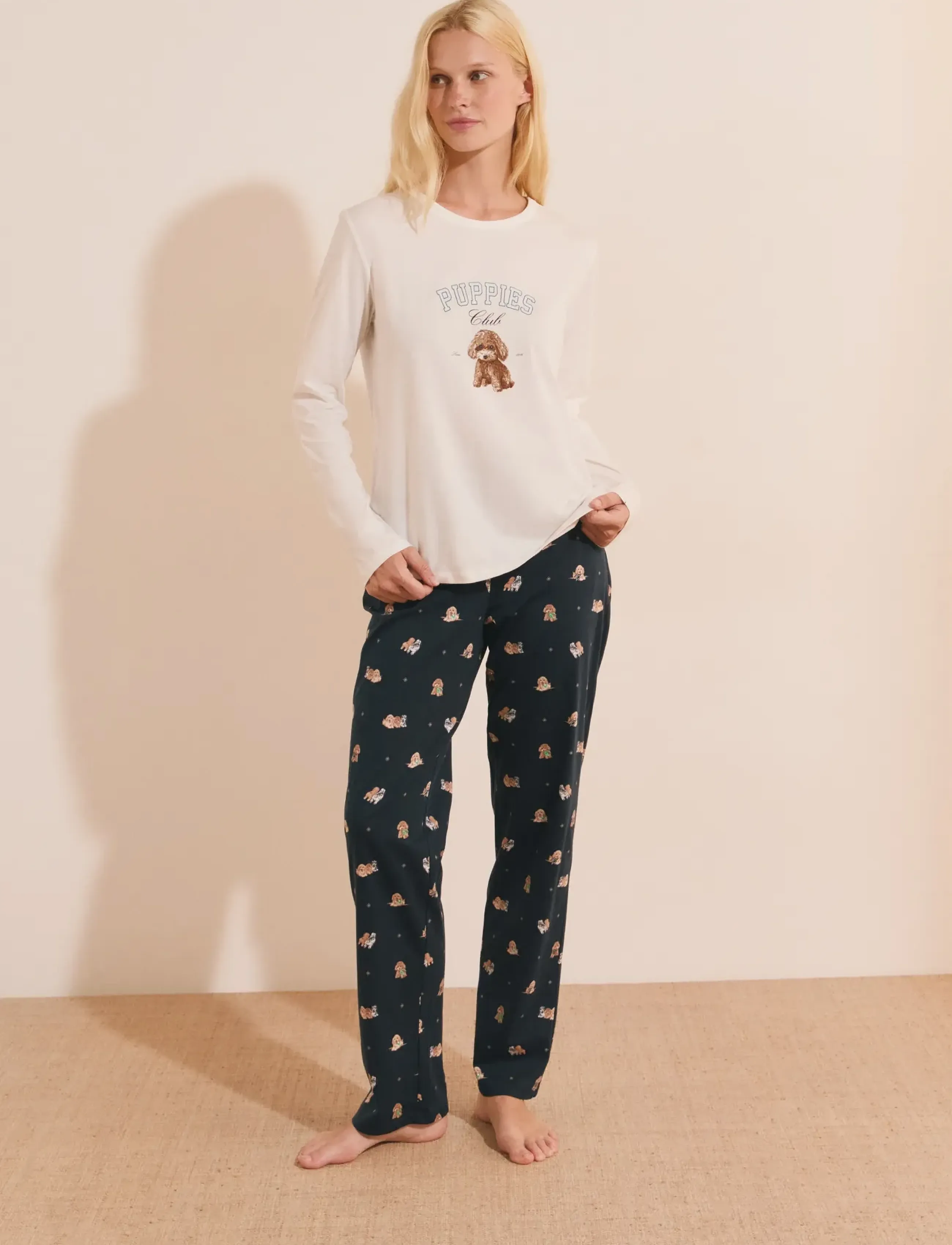 Etam RUBY - 3-PIECES PYJAMA - Long-sleeved tops - BLUE / navy