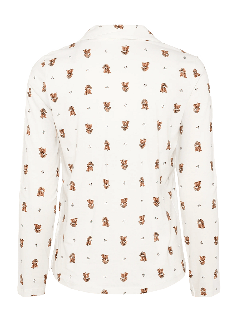 Etam - RUBY - LONG SLEEVE PYJAMA SHIRT - oberteile - cream - 2