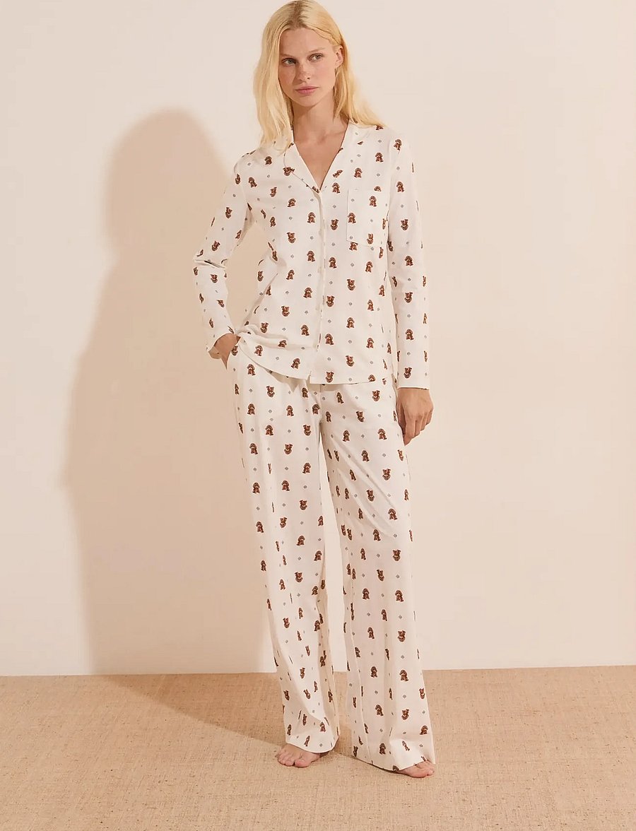 Etam - RUBY - LONG SLEEVE PYJAMA SHIRT - oberteile - cream - 0