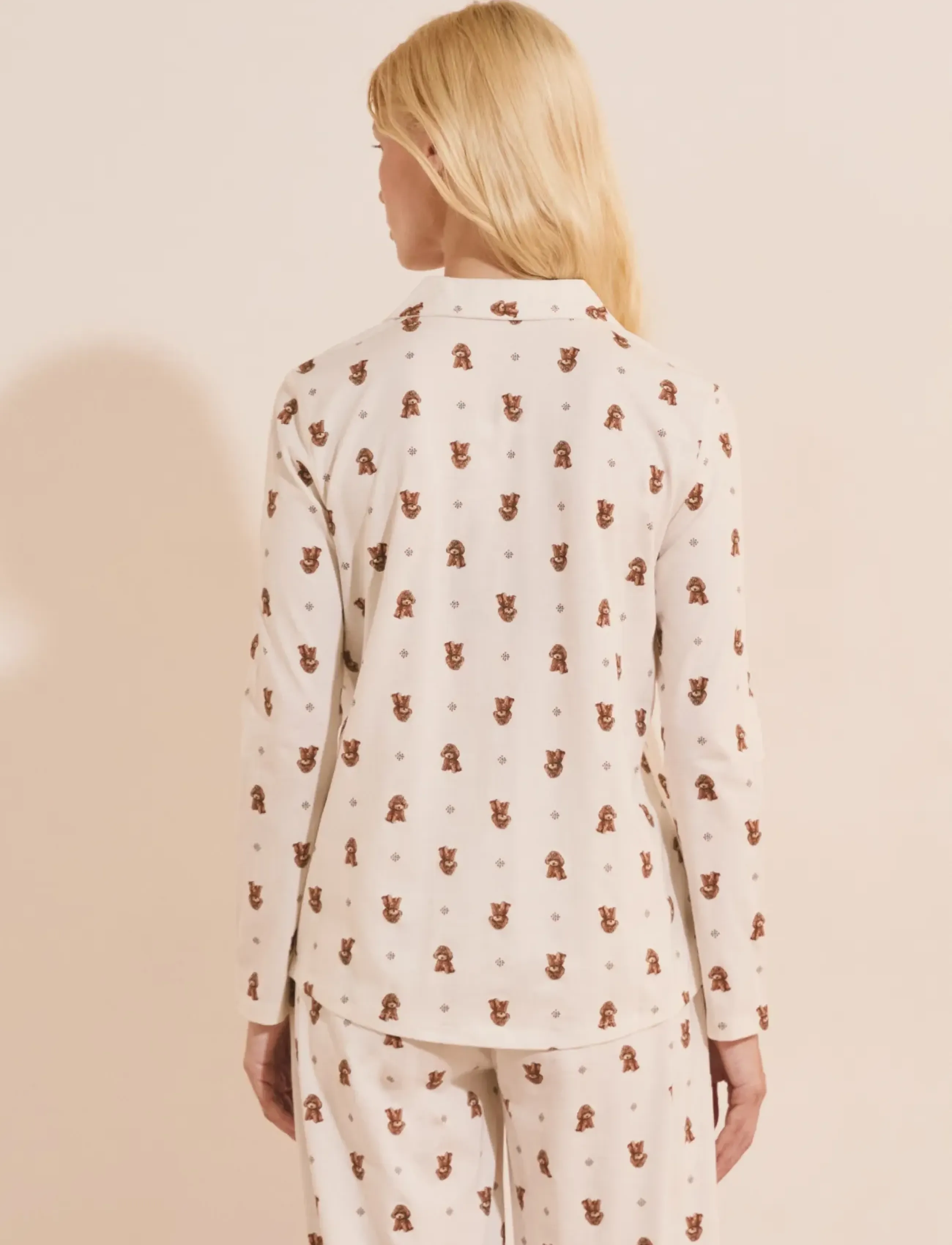 Etam - RUBY - LONG SLEEVE PYJAMA SHIRT - oberteile - cream - 4
