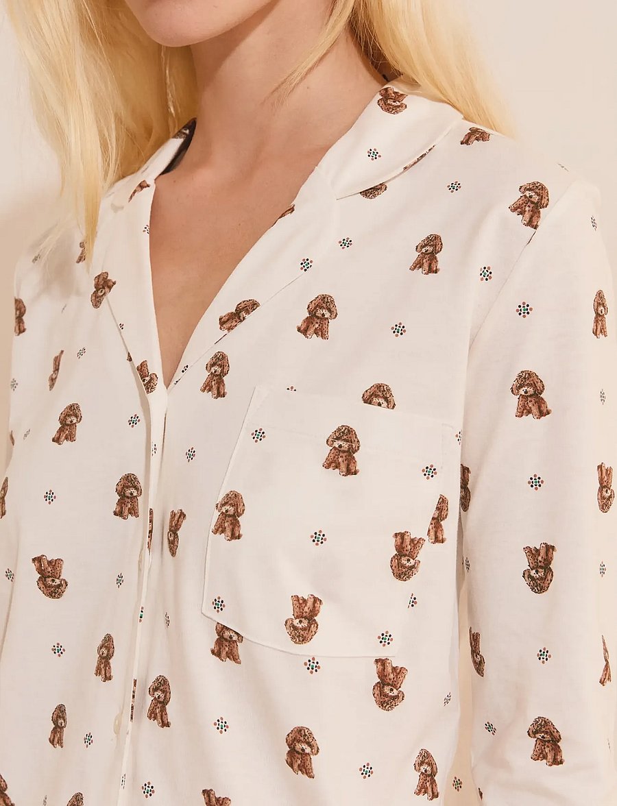 Etam - RUBY - LONG SLEEVE PYJAMA SHIRT - oberteile - cream - 5