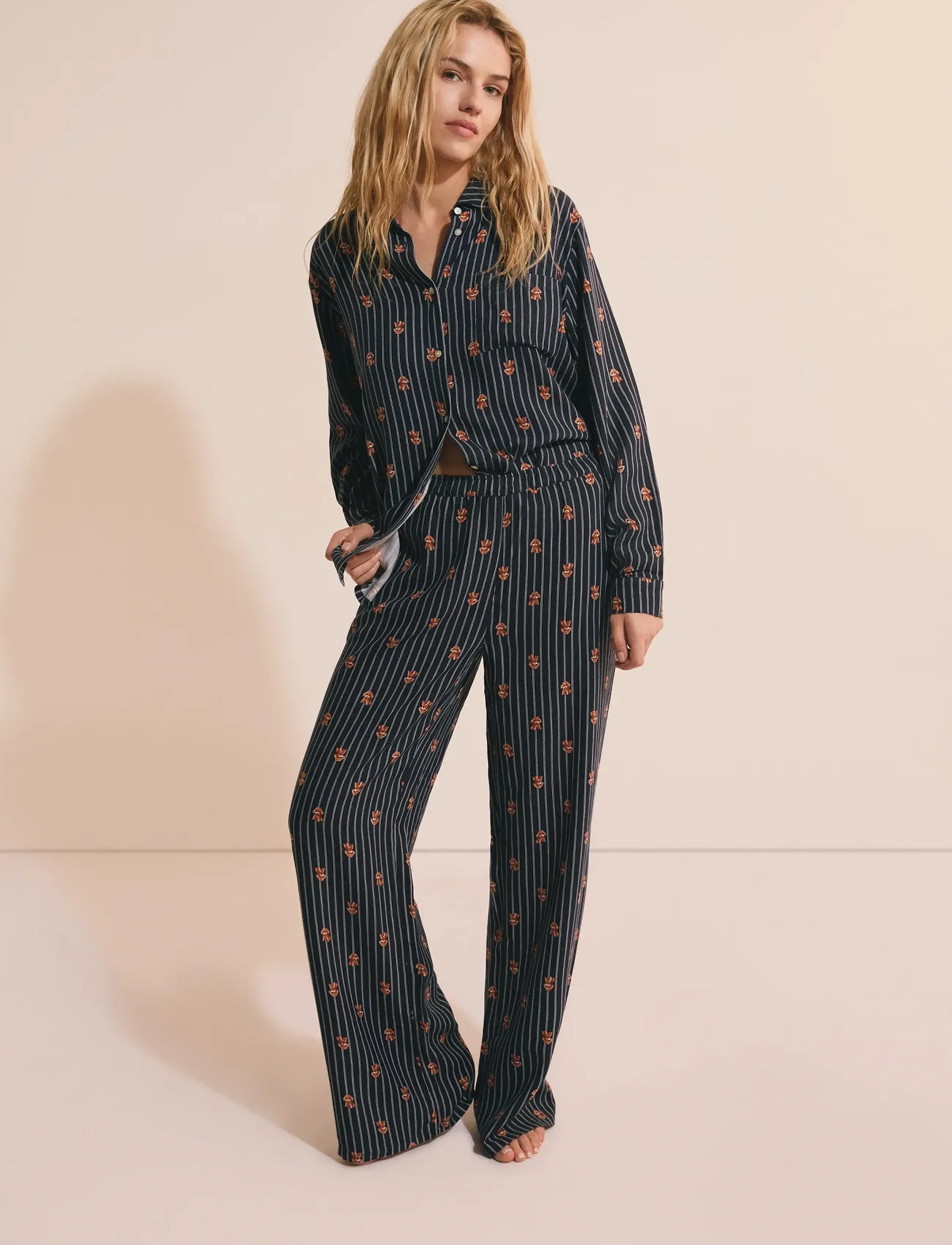 Etam ROBY - PYJAMA BOTTOM - Hosen - INK / navy