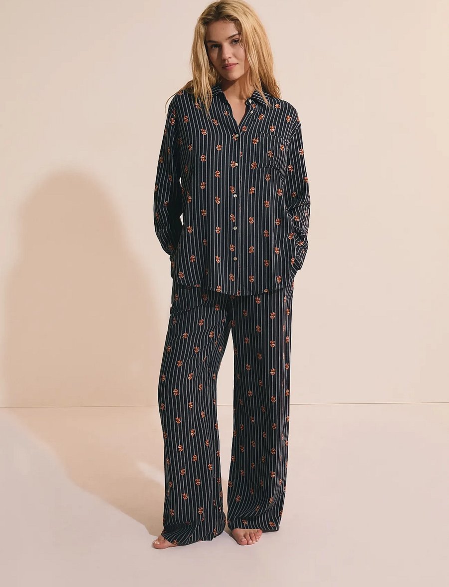 Etam - ROBY - LONG SLEEVE PYJAMA SHIRT - långärmade skjortor - ink - 0