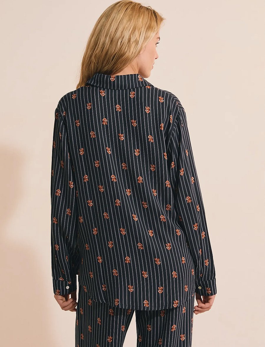 Etam - ROBY - LONG SLEEVE PYJAMA SHIRT - långärmade skjortor - ink - 4