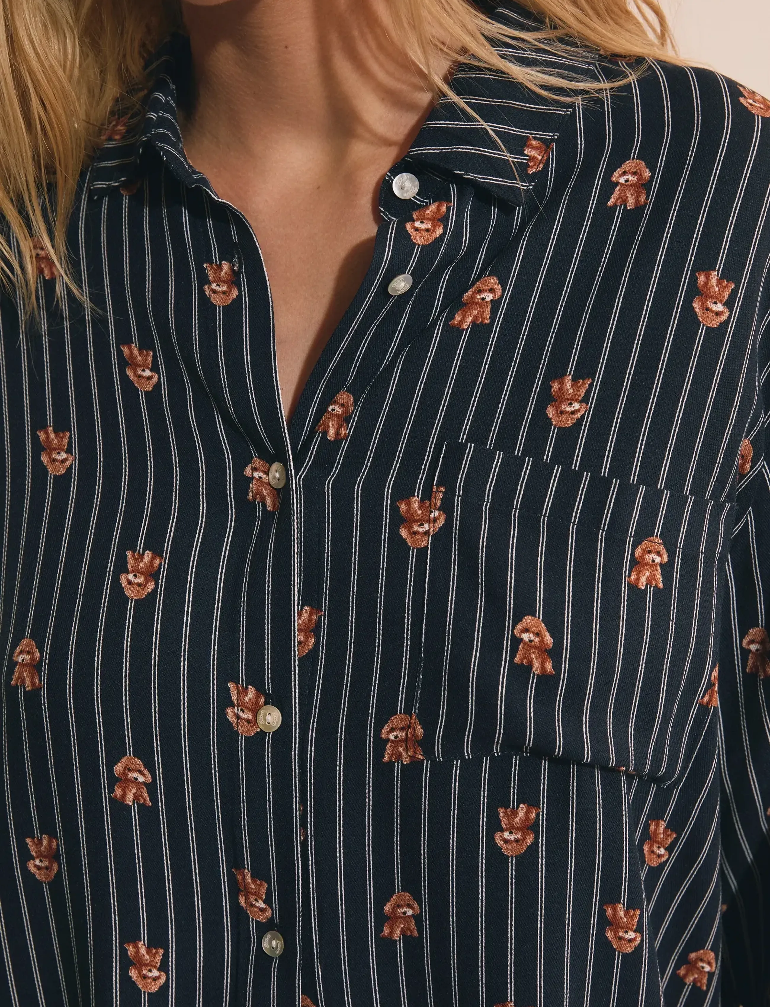 Etam - ROBY - LONG SLEEVE PYJAMA SHIRT - ink - 5