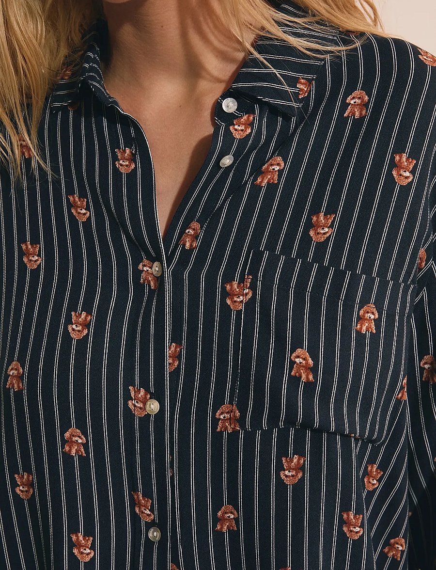 Etam - ROBY - LONG SLEEVE PYJAMA SHIRT - långärmade skjortor - ink - 5